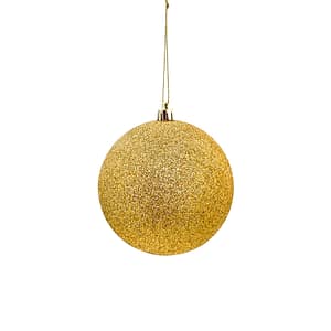 Glitter gold bauble - 100mm