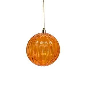 Pumpkin clear bauble - 100mm