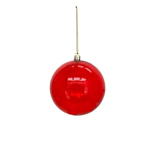 Red clear bauble - 100mm