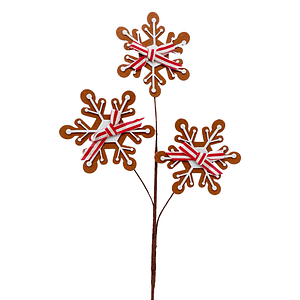 Snowflake Spray w/ Ribbon Ginger