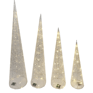 Lighted Cone Tree Cotton White - 4 Colours
