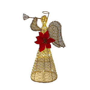 40cm Standing Angel w/ Trumpet Gold