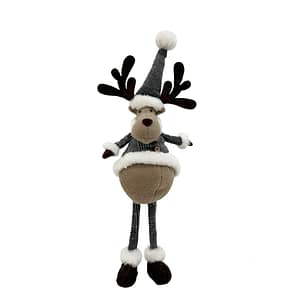 52cm Standing Reindeer - Grey