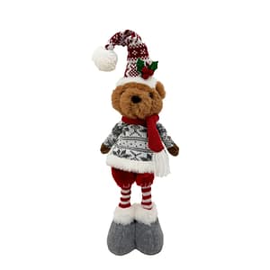 53cm Standing Boy Bear - Grey