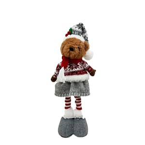 53cm Standing Girl Bear - Grey